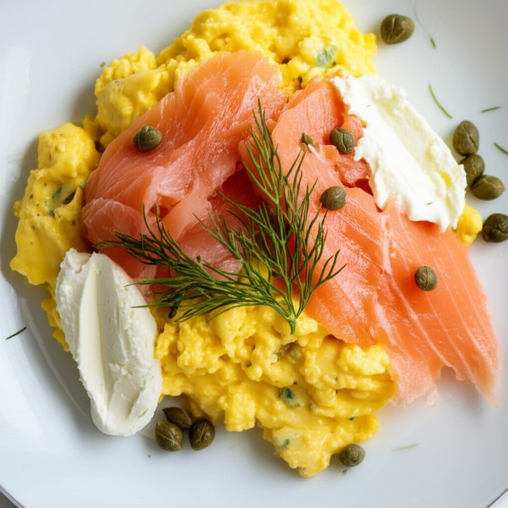Smoked Salmon Scramble